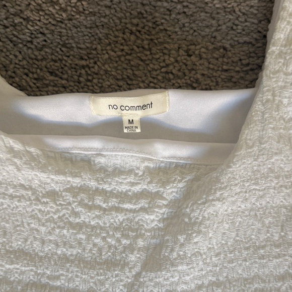 Chic White Textured Midi Dress - Picture 2 of 3